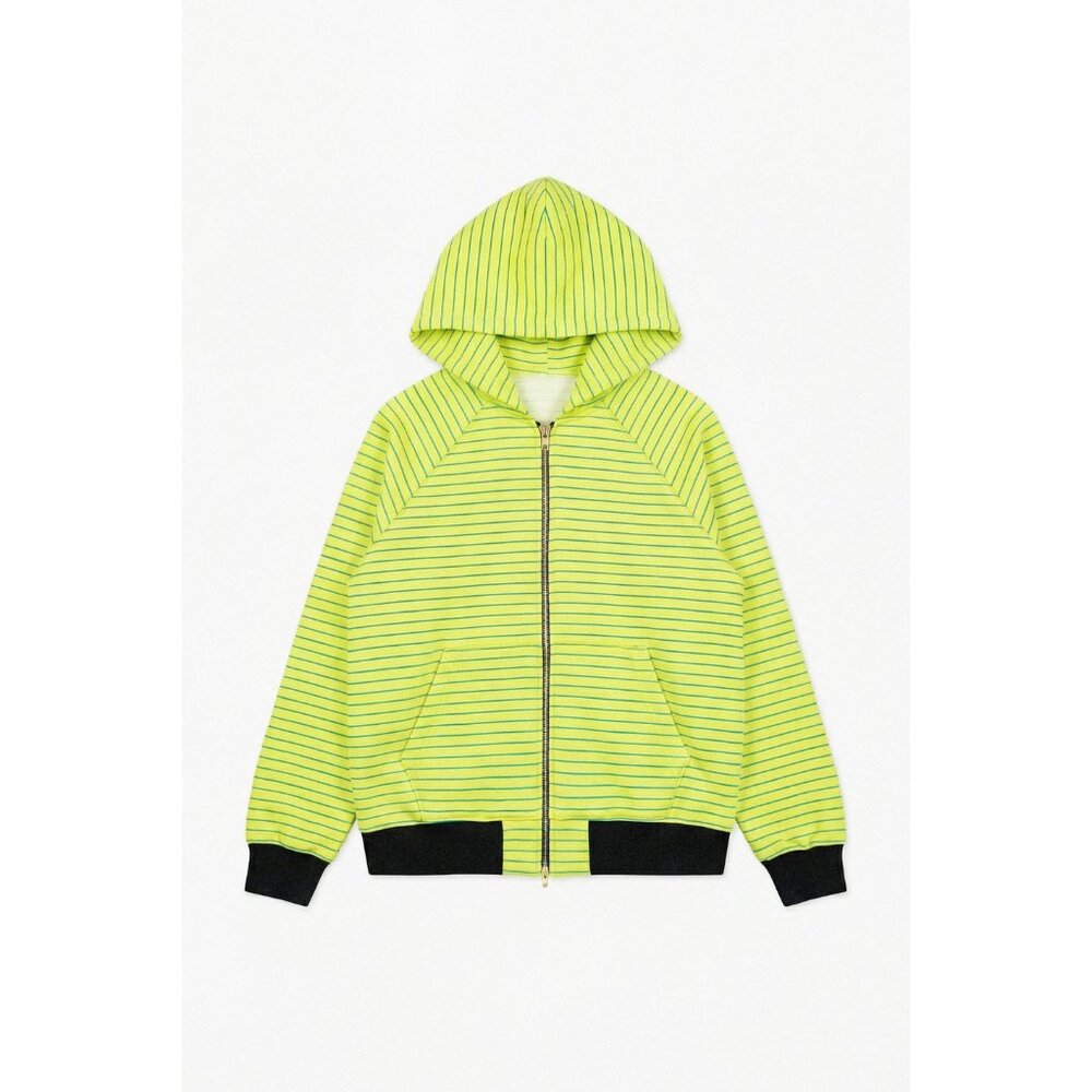 Rework Striped Double Zip Hoodie L